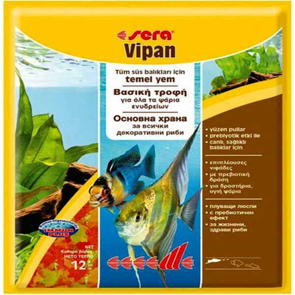 Sera Vipan 12gr - Tüm Tatlı Su Balıkları İçin Pul Yem